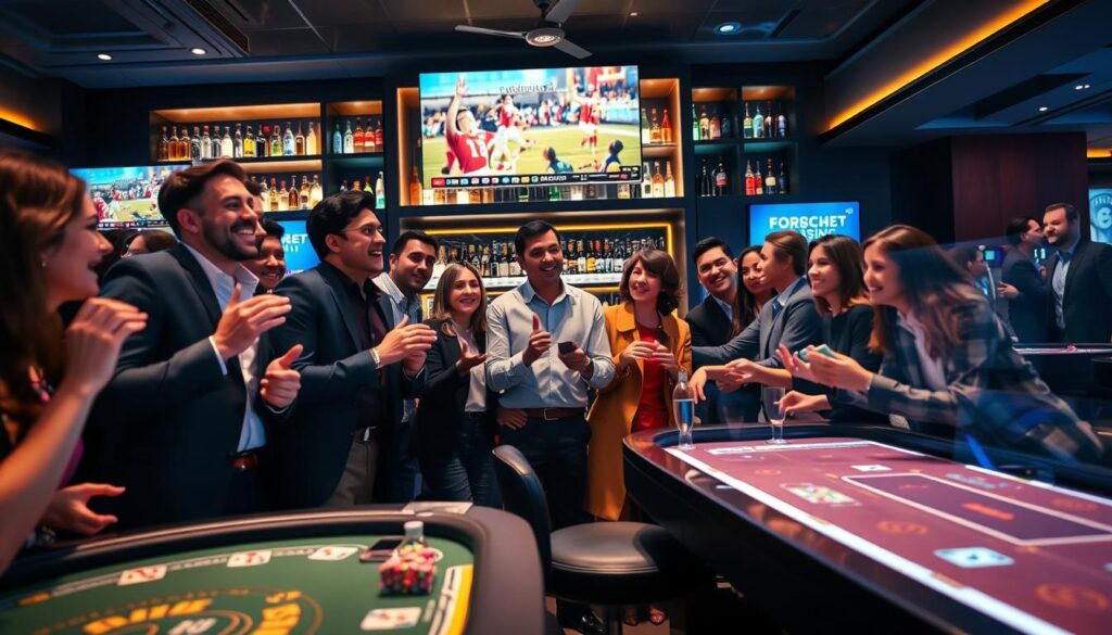 social sports casino sharing