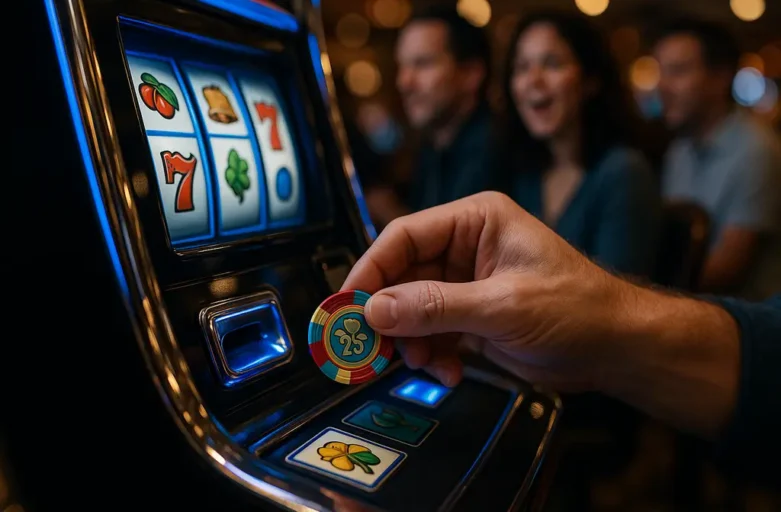 Caesars jackpot slot screen concept on a phone beside a budgeting notebook