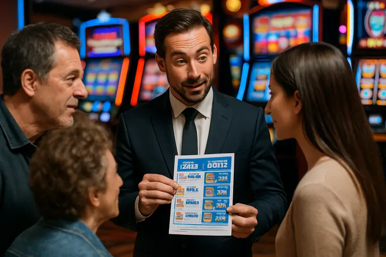 Person reviewing casino offer terms on a laptop with a checklist