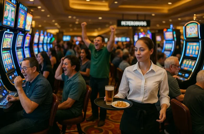 Petersburg Casino Review scene with guests entering a temporary casino facility